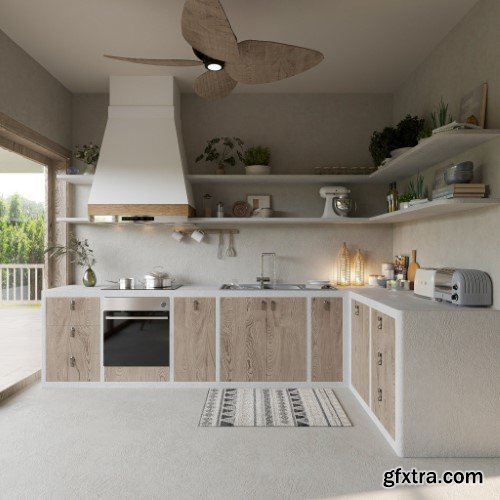 3ds Max Homestay Interior Scene