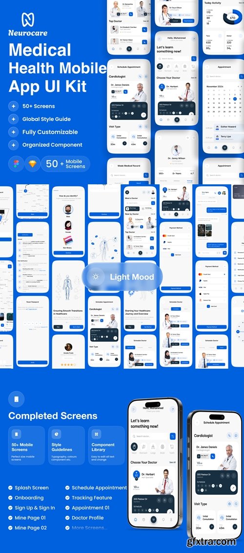 Neurocare - Medical Health Mobile App UI Kit
