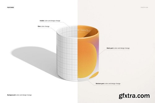 Creatsy - Mug without Handle Mockup Set