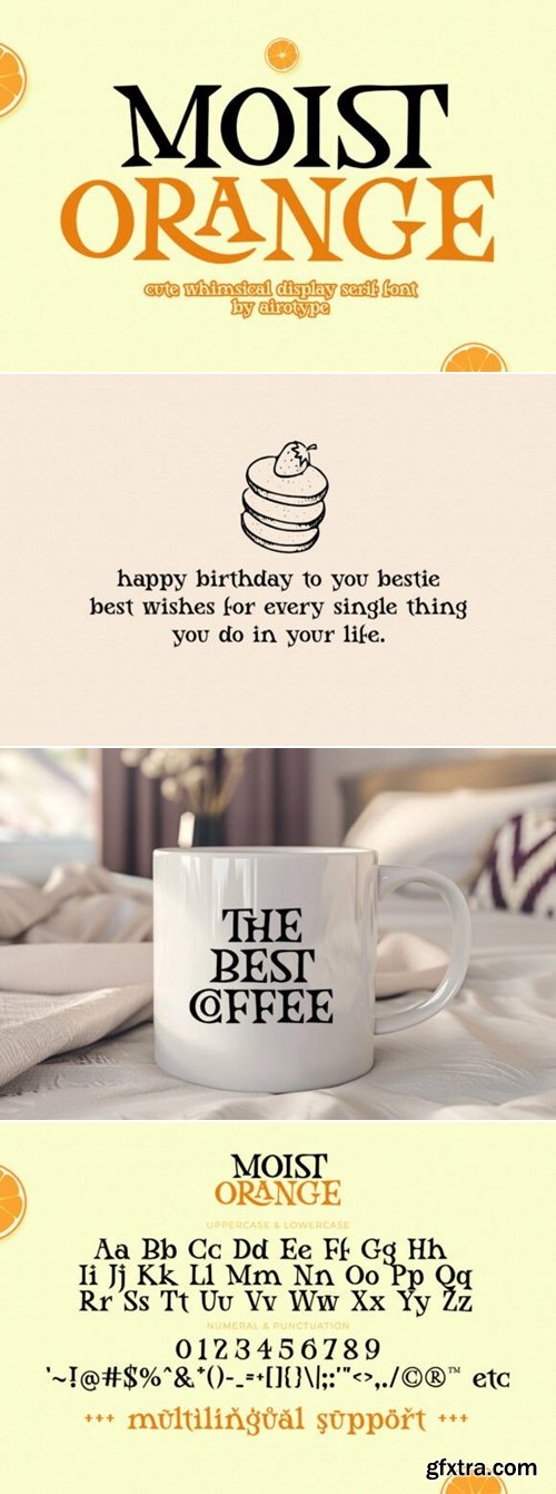 Moist Orange Font