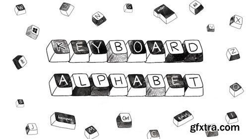 MotionArray - Pack Of 33 Hand-Drawn Keyboard Typefaces On Alpha