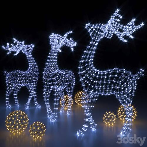 '3dsky Pro - Deer garland'