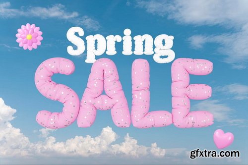 CreativeMarket - Hello Spring - 3D Lettering Set - 92078120