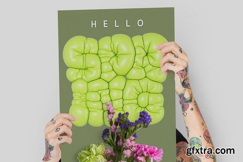 CreativeMarket - Hello Spring - 3D Lettering Set - 92078120