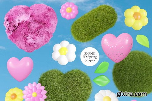 CreativeMarket - Hello Spring - 3D Lettering Set - 92078120