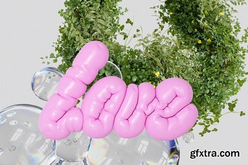 CreativeMarket - Hello Spring - 3D Lettering Set - 92078120