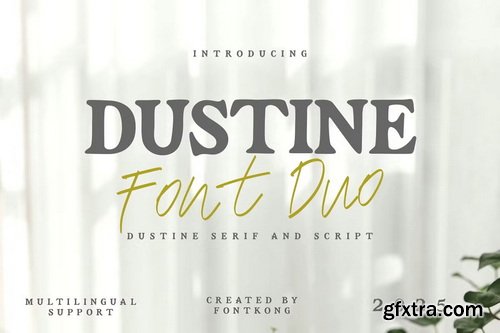 CreativeMarket - Dustine Font Duo – Serif and Script