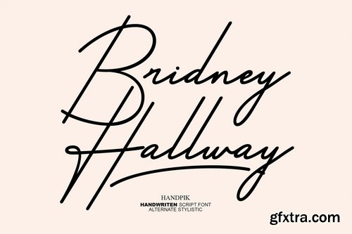 Bridney Hallway Font