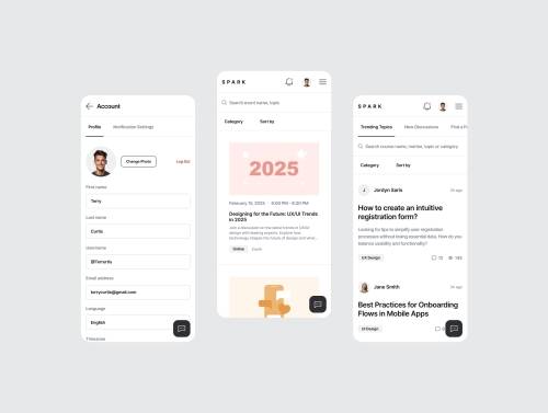 '86 responsive screens — Learning platform UI Kit'