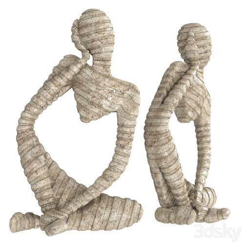 '3dsky Pro - Ethnic statuette of a woman from travertine' '3dsky Pro - Ethnic statuette of a woman from travertine'