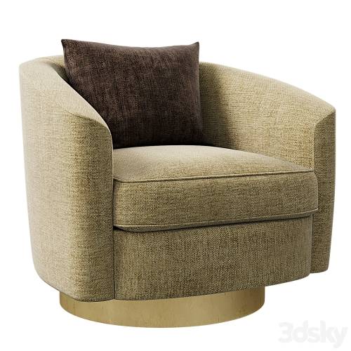 '3dsky Pro - Camino Leather Swivel Chair Bernhardt Interiors'