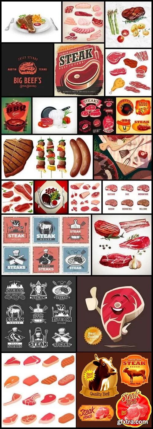 Steak &amp; Meat Collection 22xEPS