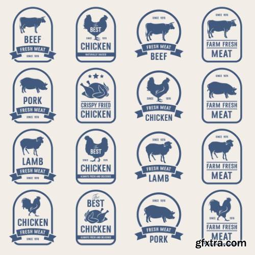 Fresh Meat Design Elements 25xEPS Fresh Meat Design Elements 25xEPS