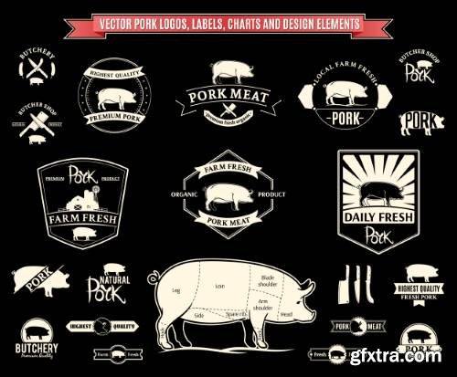 Fresh Meat Design Elements 25xEPS Fresh Meat Design Elements 25xEPS