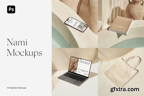 CreativeMarket - iPhone MacBook Tote Bag Book Mockups - 31381529