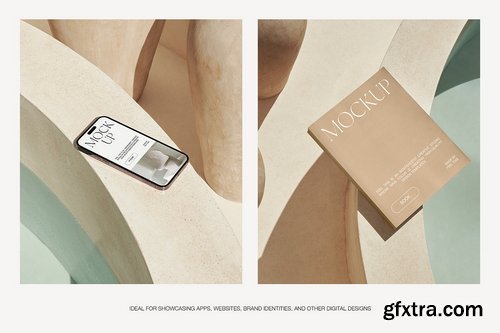 CreativeMarket - iPhone MacBook Tote Bag Book Mockups - 31381529