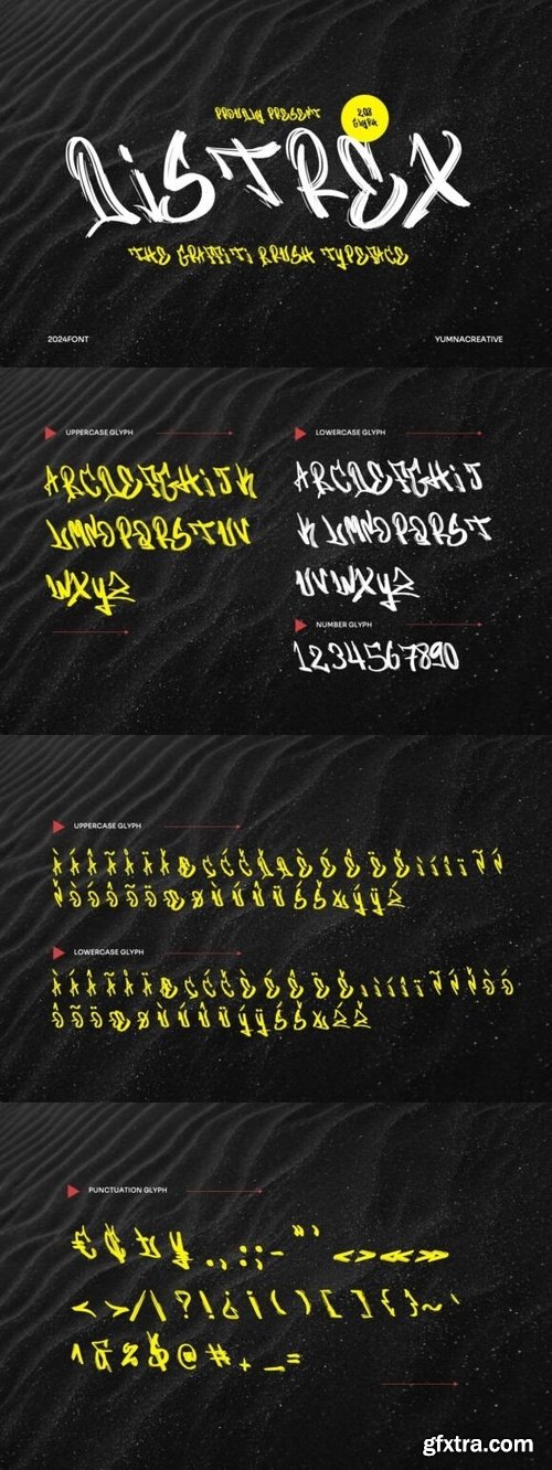 CreativeMarket - Distrex - Graffiti Urban Font 230740725