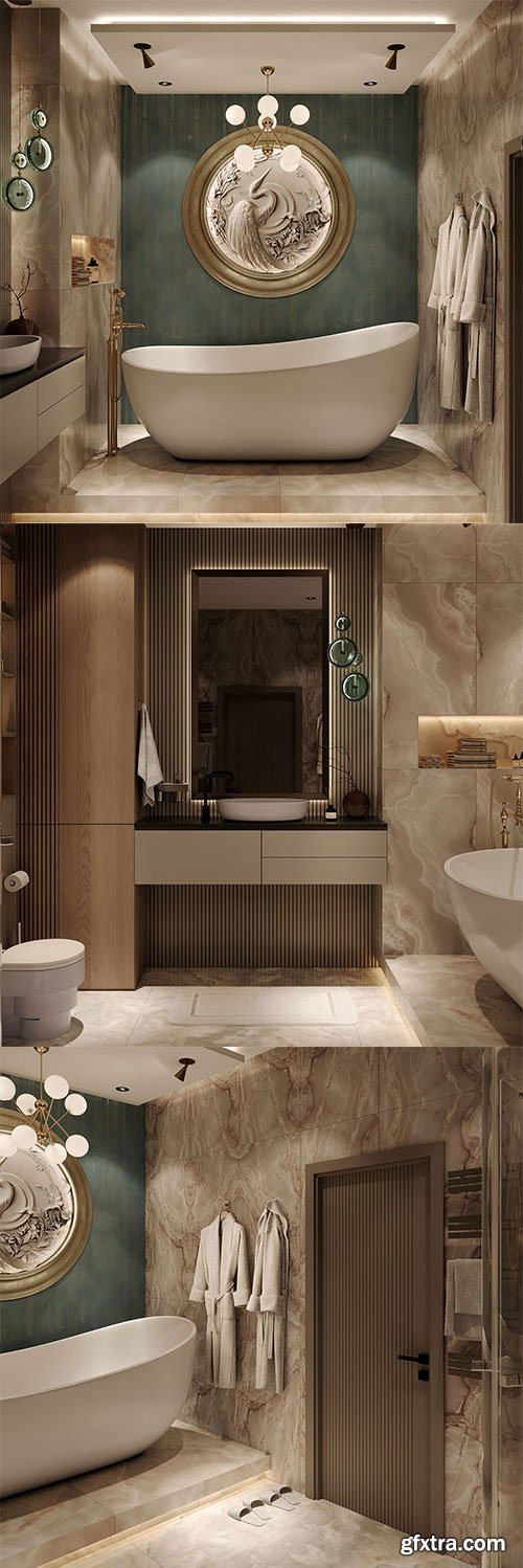 Minimalist bedroom 100 - 3D Scene Minimalist bedroom 100 - 3D Scene