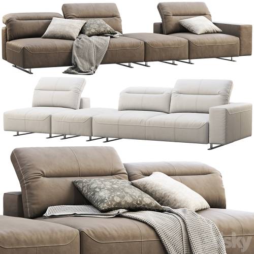 '3dsky Pro - BoConcept Hampton modular leather sofas (2 options)'