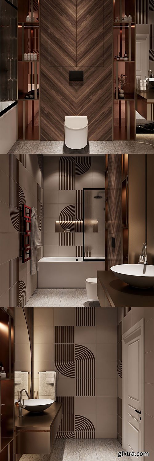 Modern bathroom 104 - 3D Scene