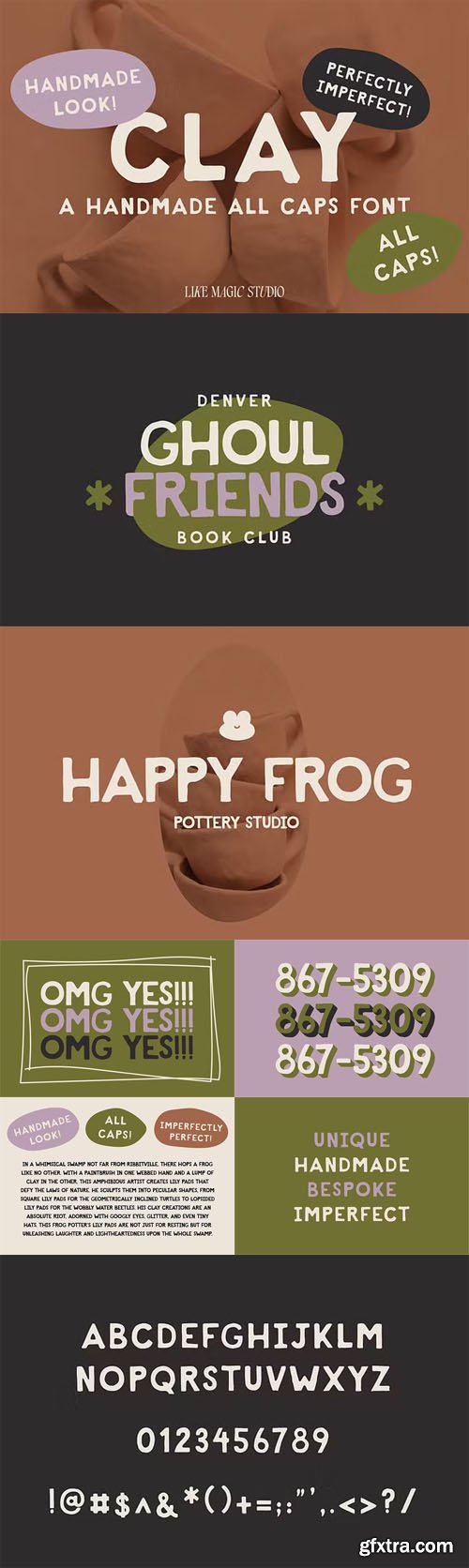 Clay - Handmade All Caps Font