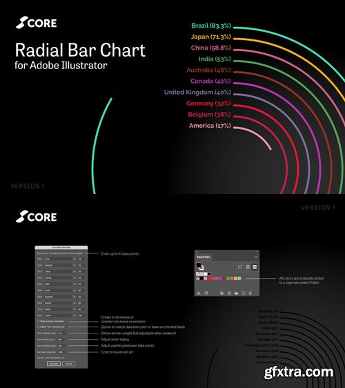 Core Radial Bar Chart V1 - Script for Adobe Illustrator