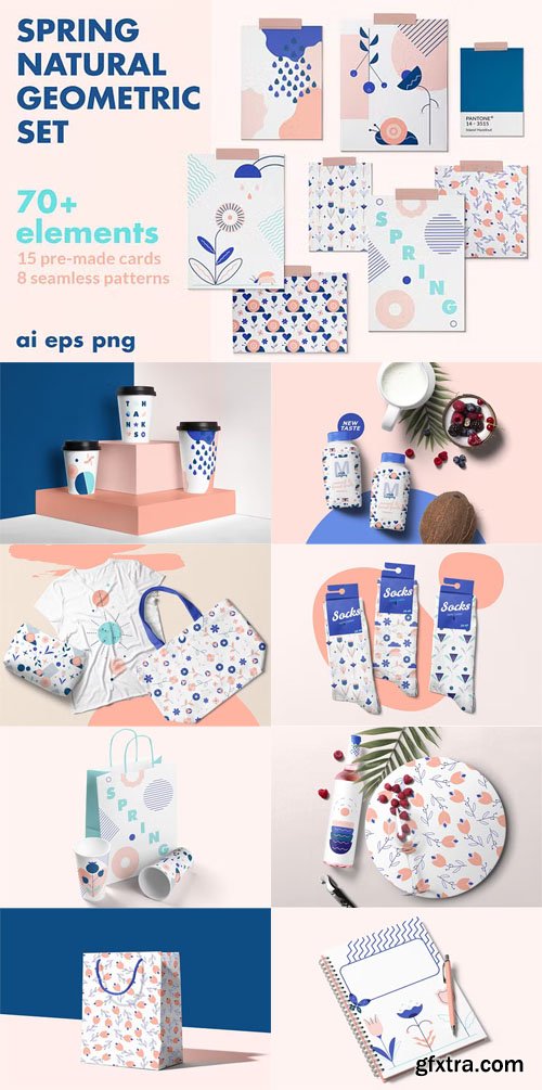 Spring Natural Geometric Set