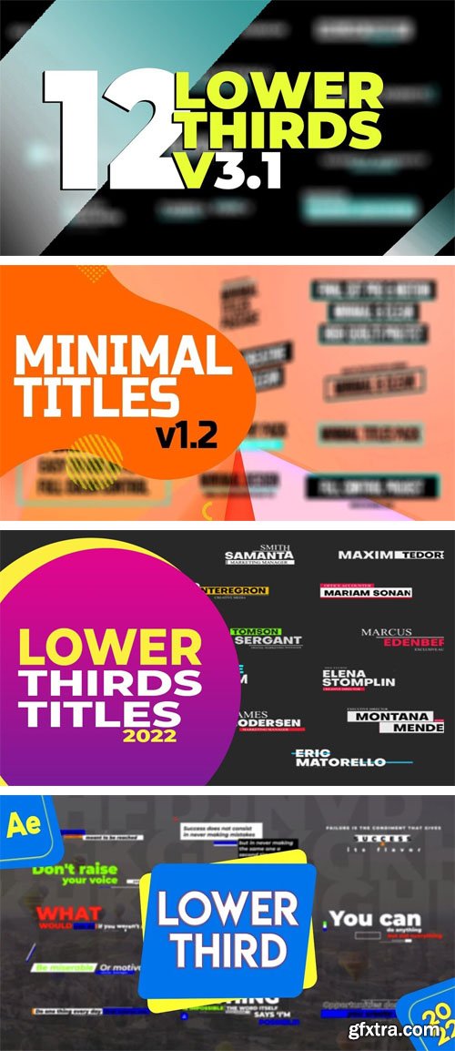 Minimal Lower Thirds Titles - After Effects Projects