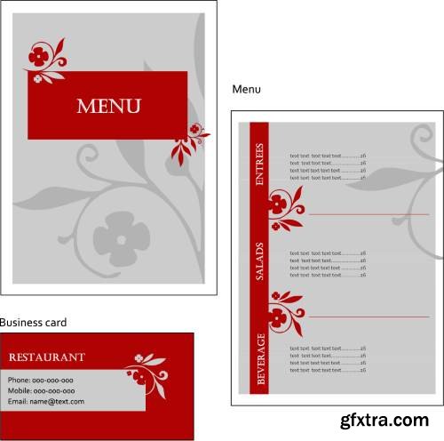 Menu Cards #1, 20xEPS