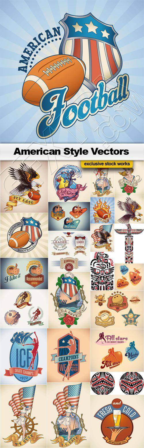 American Style Vectors 25xEPS