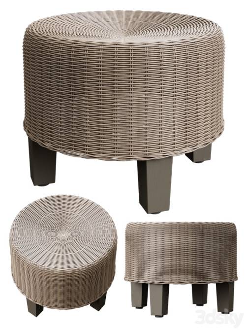 '3dsky Pro - Wicker ottoman Ikea Sky'
