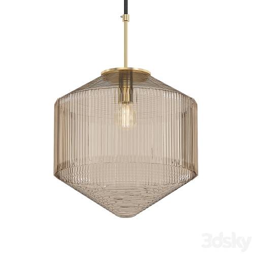 '3dsky Pro - Clear glass pendant gold'