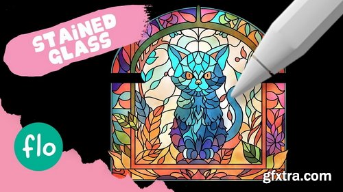 Art With Flo - Stained Glass Cat