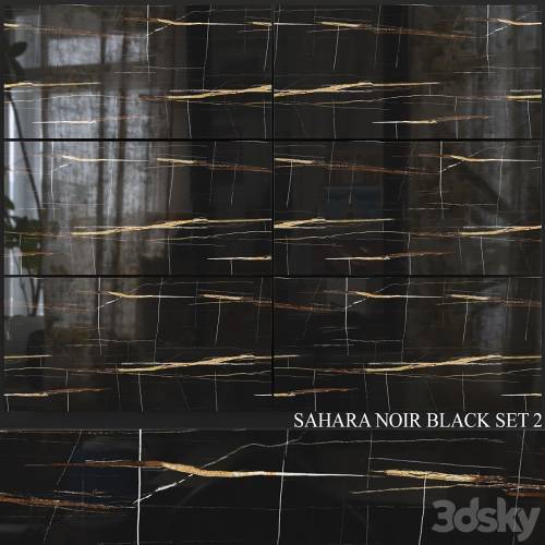 '3dsky Pro - Decovita Sahara Noir Black 600x1200 Set 2'