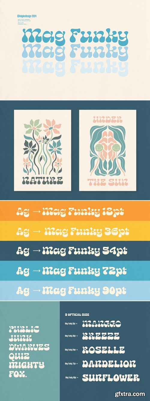 CreativeMarket - Mag Funky - Retro Groovy Font