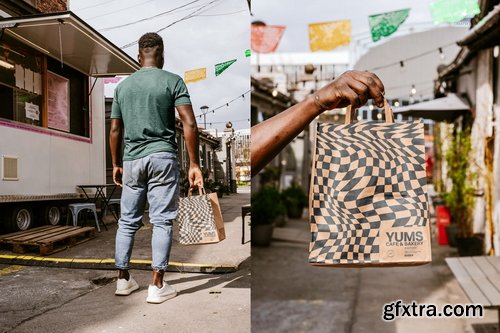 Creatsy - Paper Bag Mockup Set (outdoor)