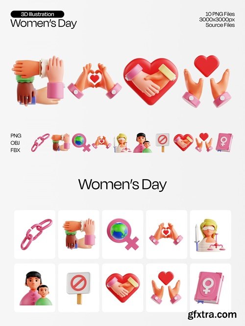 Gumroad - Women&rsquo;s Day 3D Icon Set