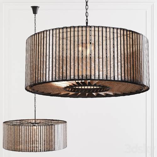 '3dsky Pro - Restoration Hardware VITTI MIRRORED DRUM CHANDELIER 36 Iron'