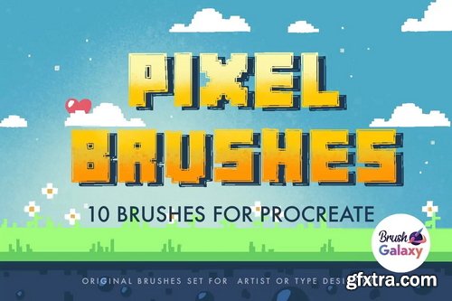 Brushgalaxy - Pixel Brush Pack For Procreate