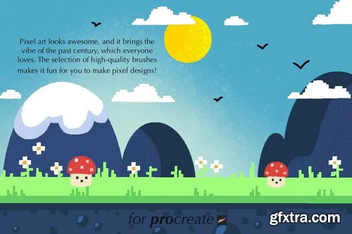 Brushgalaxy - Pixel Brush Pack For Procreate