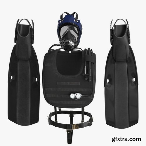 CGTrader - Diving Equipment with Fins