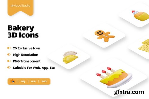 IconScout - Bakery 3D Icon Pack