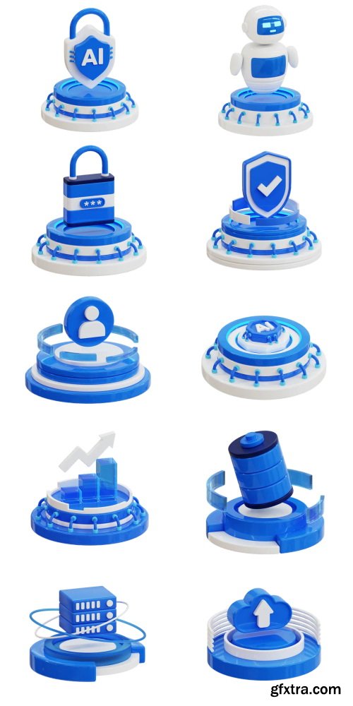 IconScout - Artificial Intelligence Element 3D Icon Pack