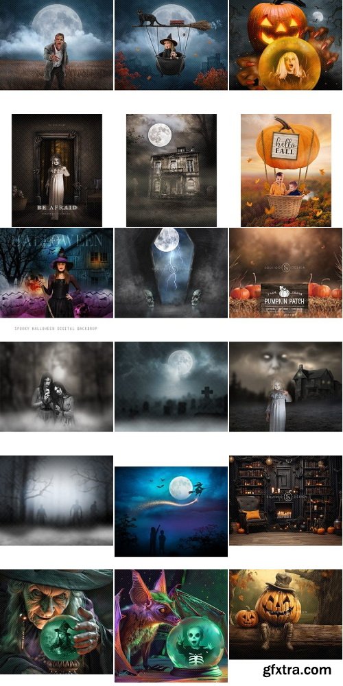 Squijoo - Digital Backdrops - Fall 56xJPGs