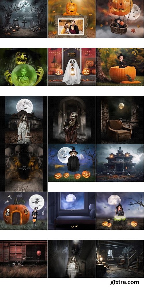 Squijoo - Digital Backdrops - Fall 56xJPGs