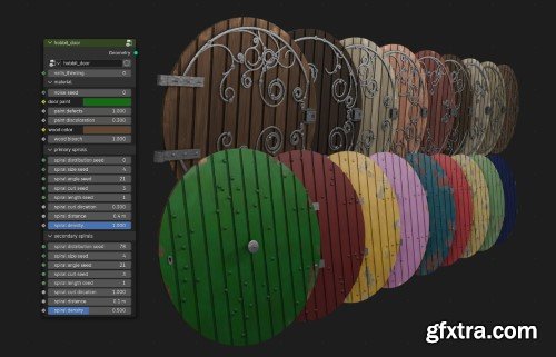 Hobbit door generator - geometry nodes [Blender]