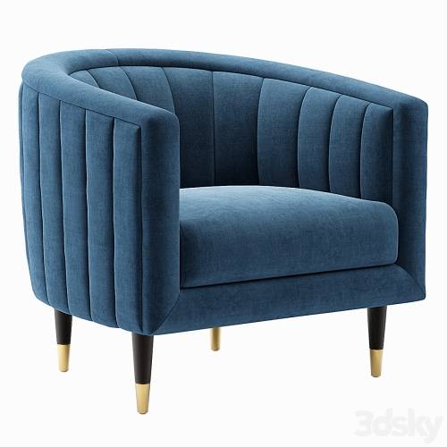 '3dsky Pro - Fluted Juno Velvet Occasional Chair'