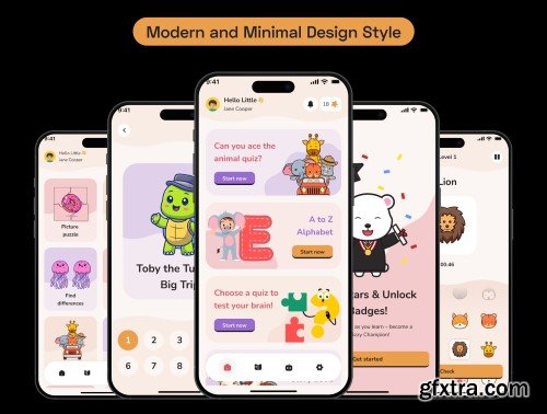 UI8 - Curio - Kids Learning Game Mobile App UI Kit