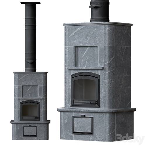 '3dsky Pro - Stone fireplace stove'