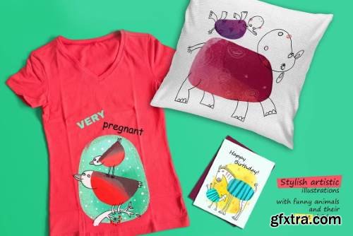 6 Illustrations About Baby and Mom 12xPNG 5863218